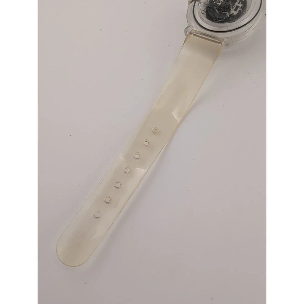 Vintage Details Women's Watch 3D Rose Rotating Seconds Hands Clear Case- Works